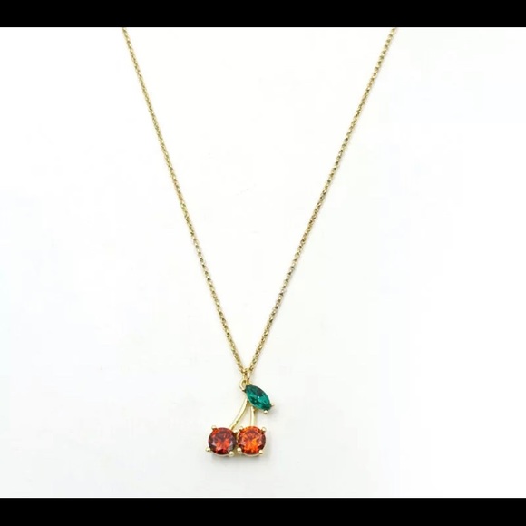 Kate Spade Gold-Plated Cherry Crystal Necklace - Picture 4 of 6